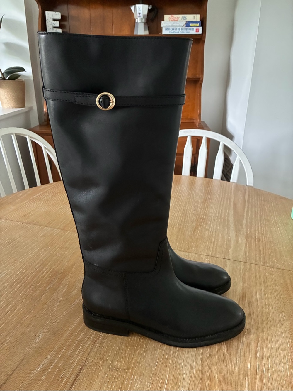 Ann Taylor Chain Wrap Leather Riding Boot - Picture 2 of 5